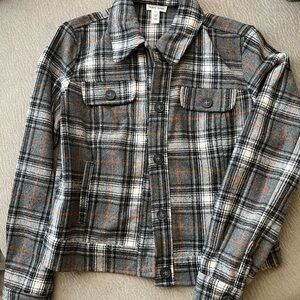 Plaid Button-Up Jacket